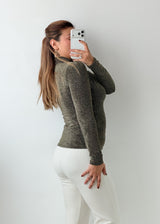 Size S-M Charcoal Grey Choker Neck Top