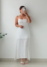 Size S-M White Lace Maxi Dress