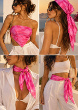 Hot Pink Tie Dye Convertible Scarf Top