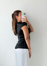 Size S-M Black Mesh Panel Top