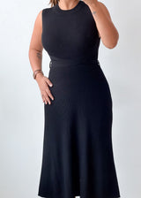 Size S-M Black Sleeveless Flare Dress