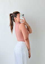 Size S-M Dusty Rose Cutout Bodysuit