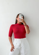 Size S-M Red Graphic Bodysuit