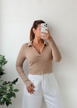 Size XS-S Blue Round Neck Crop Top