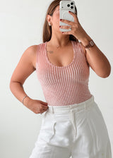 Size XS-S Blush Pink Ribbed Bodysuit