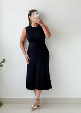 Size S-M Black Sleeveless Flare Dress