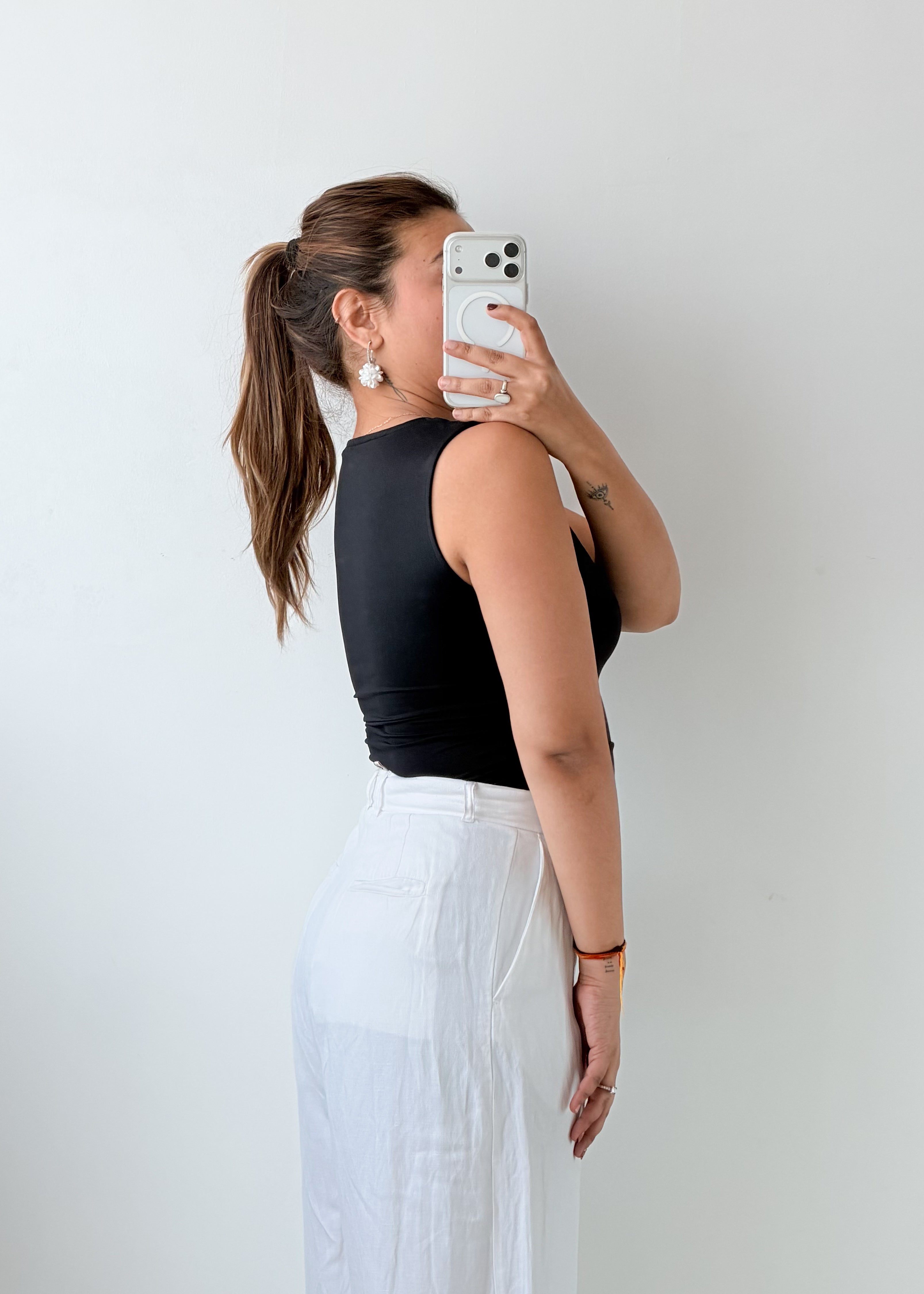 Size XS-S Black Lace V-Neck Bodysuit