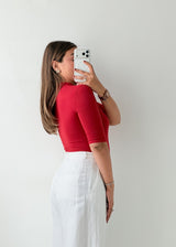 Size S-M Red Graphic Bodysuit
