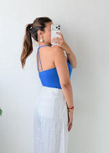 Size S-M Blue Halter Neck Bodysuit