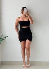 Size XS-S Black Cutout Mini Dress