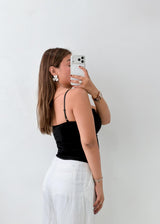Size XS-S Black Satin Cami Top