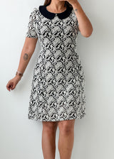 Size M-L Black Floral Printed Mini Dress