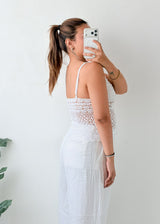 Size XS-S White Crochet Lace Cami Top