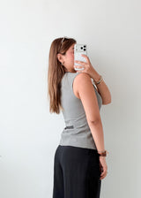 Bust 34, Grey Zip-Front Vest Top