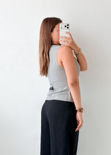 Bust 32, Grey Checked Vest Top