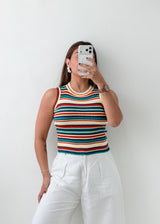 Size XS-S Multicolor Striped Knit Top