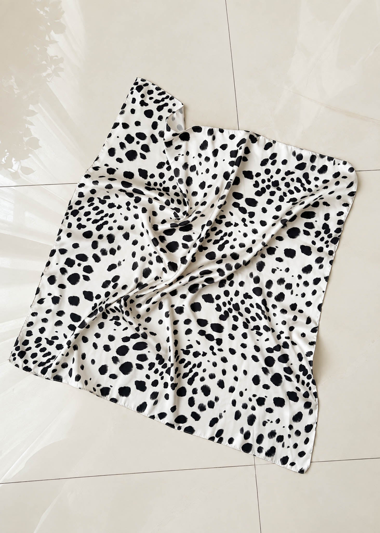 White Black Leopard Print Convertible Scarf Top