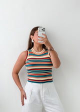 Size XS-S Multicolor Striped Knit Top