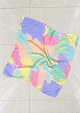 Pastel Abstract Print Convertible Scarf Top
